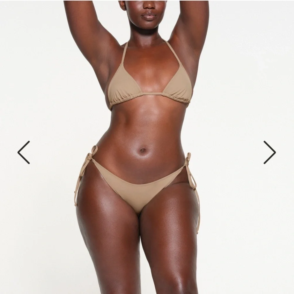 Skims Signature Swim Dipped Tie Bikini Bottom Size 3X NWT Desert